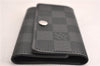 Authentic Louis Vuitton Damier Graphite Multicles 6 Key Case M62662 LV 7089E
