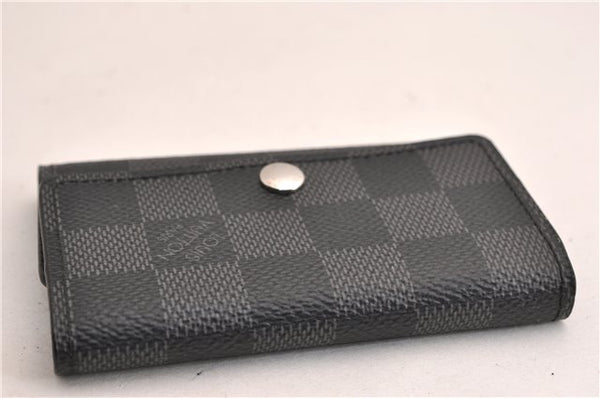 Authentic Louis Vuitton Damier Graphite Multicles 6 Key Case M62662 LV 7089E