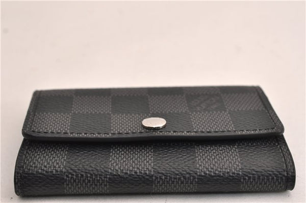 Authentic Louis Vuitton Damier Graphite Multicles 6 Key Case M62662 LV 7089E