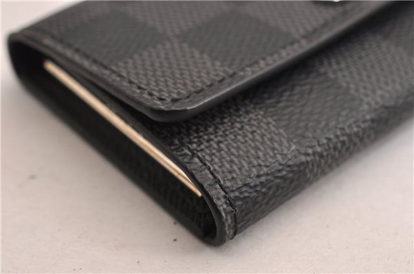 Authentic Louis Vuitton Damier Graphite Multicles 6 Key Case M62662 LV 7089E
