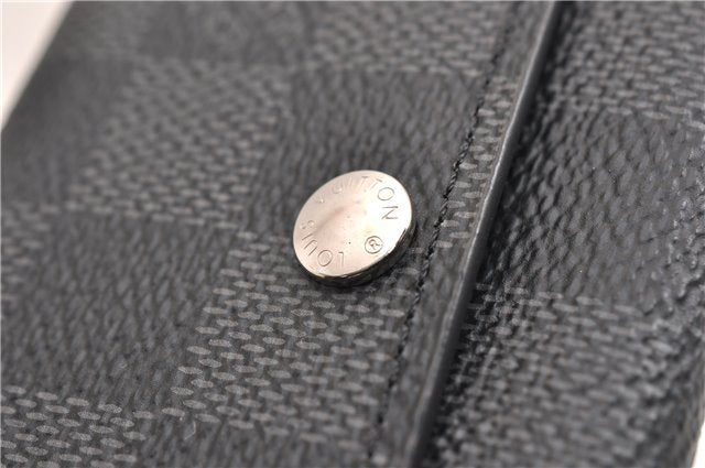 Authentic Louis Vuitton Damier Graphite Multicles 6 Key Case M62662 LV 7089E