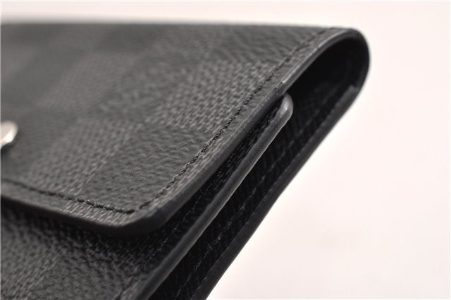 Authentic Louis Vuitton Damier Graphite Multicles 6 Key Case M62662 LV 7089E