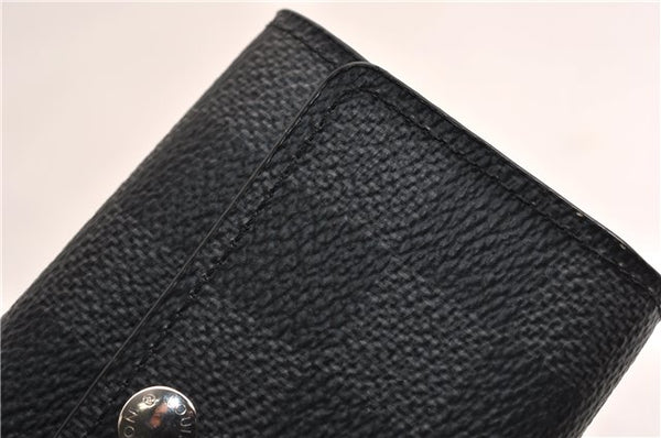 Authentic Louis Vuitton Damier Graphite Multicles 6 Key Case M62662 LV 7089E