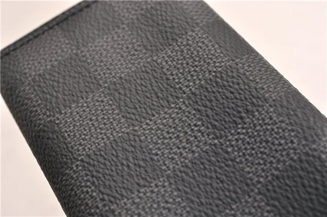 Authentic Louis Vuitton Damier Graphite Multicles 6 Key Case M62662 LV 7089E