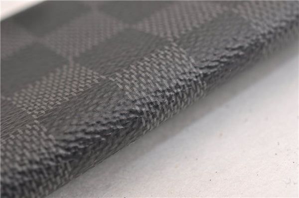 Authentic Louis Vuitton Damier Graphite Multicles 6 Key Case M62662 LV 7089E