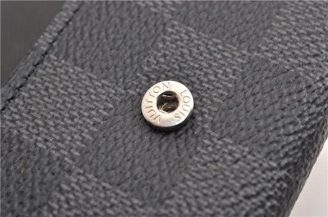 Authentic Louis Vuitton Damier Graphite Multicles 6 Key Case M62662 LV 7089E