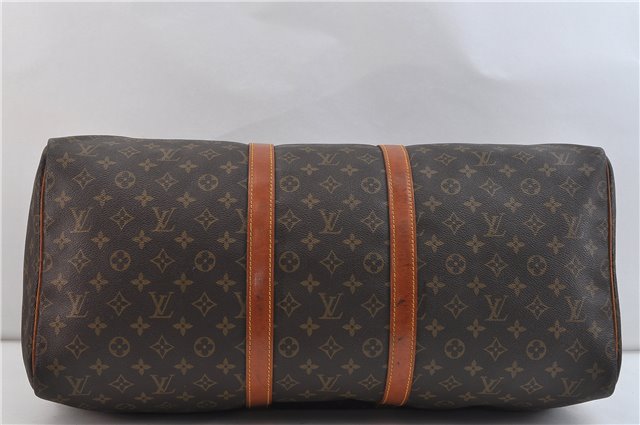 Authentic LOUIS VUITTON Monogram Keepall 55 Boston Bag M41424 LV 7090C