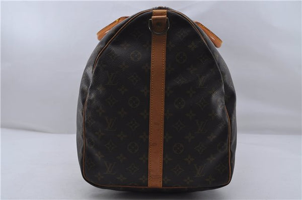 Auth Louis Vuitton Monogram Keepall Bandouliere 60 Boston Bag M41412 LV 7090D