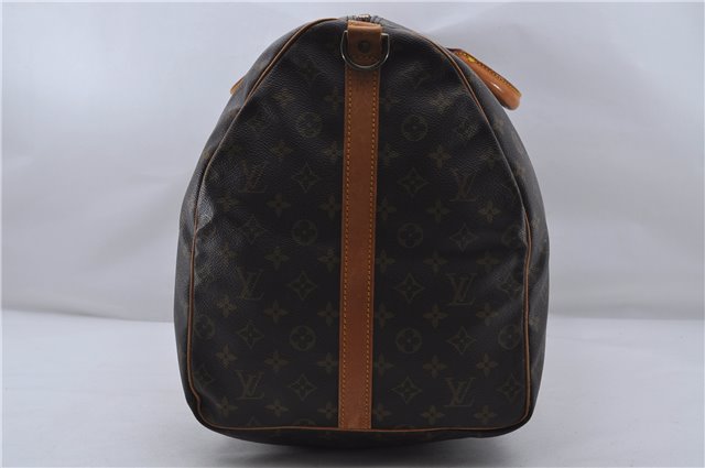 Auth Louis Vuitton Monogram Keepall Bandouliere 60 Boston Bag M41412 LV 7090D