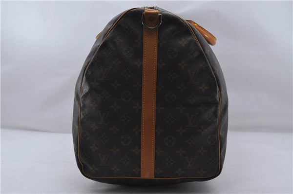 Auth Louis Vuitton Monogram Keepall Bandouliere 60 Boston Bag M41412 LV 7090D