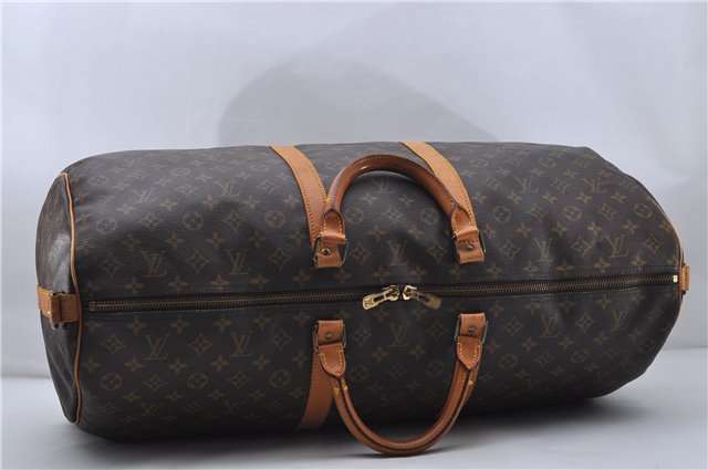 Auth Louis Vuitton Monogram Keepall Bandouliere 60 Boston Bag M41412 LV 7090D