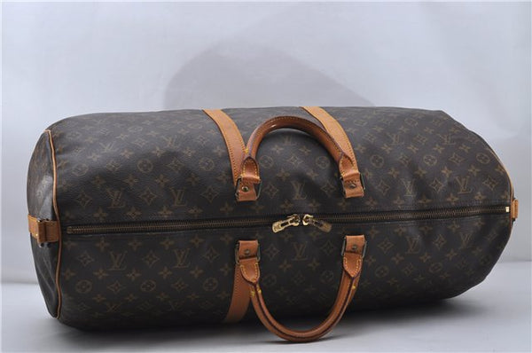 Auth Louis Vuitton Monogram Keepall Bandouliere 60 Boston Bag M41412 LV 7090D