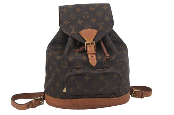 Authentic Louis Vuitton Monogram Montsouris MM Backpack M51136 LV 7091D
