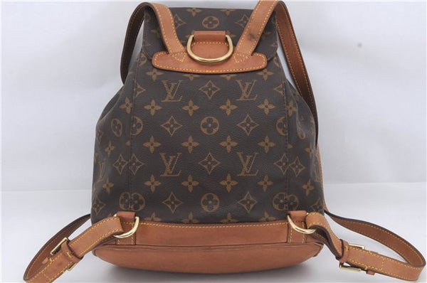 Authentic Louis Vuitton Monogram Montsouris MM Backpack M51136 LV 7091D