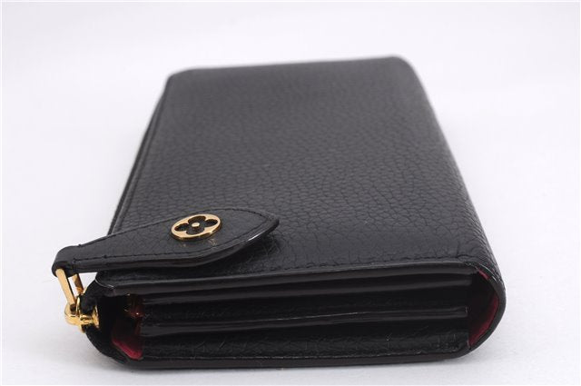 Auth Louis Vuitton Taurillon Portefeuille Comet Wallet Black M63102 Box 7092E