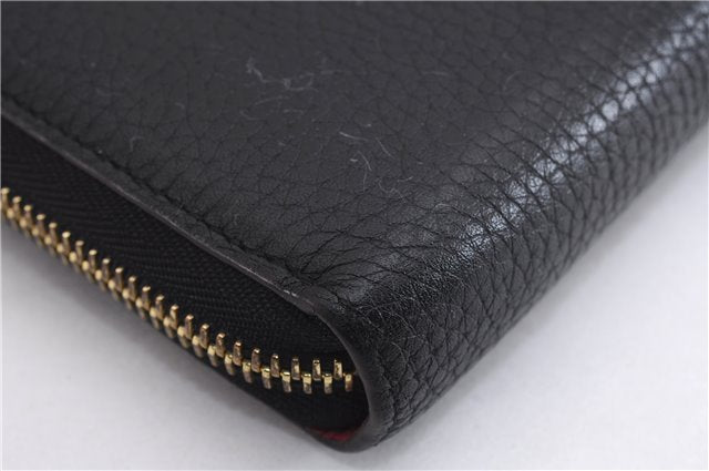 Auth Louis Vuitton Taurillon Portefeuille Comet Wallet Black M63102 Box 7092E