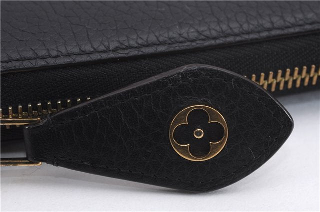 Auth Louis Vuitton Taurillon Portefeuille Comet Wallet Black M63102 Box 7092E