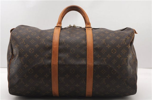 Authentic Louis Vuitton Monogram Keepall 50 Travel Boston Bag M41426 LV 7092F