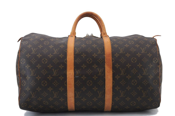 Authentic LOUIS VUITTON Monogram Keepall 50 Boston Bag M41426 LV 7094C