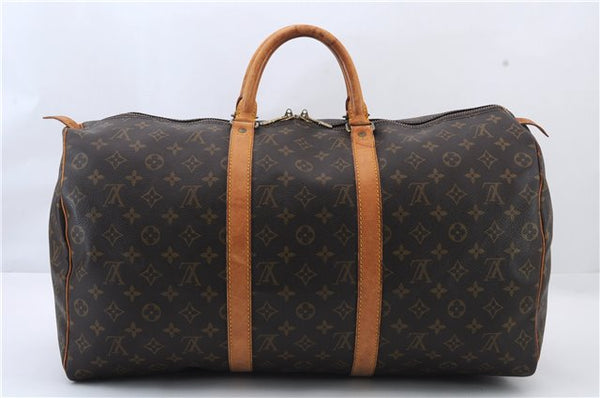 Authentic LOUIS VUITTON Monogram Keepall 50 Boston Bag M41426 LV 7094C