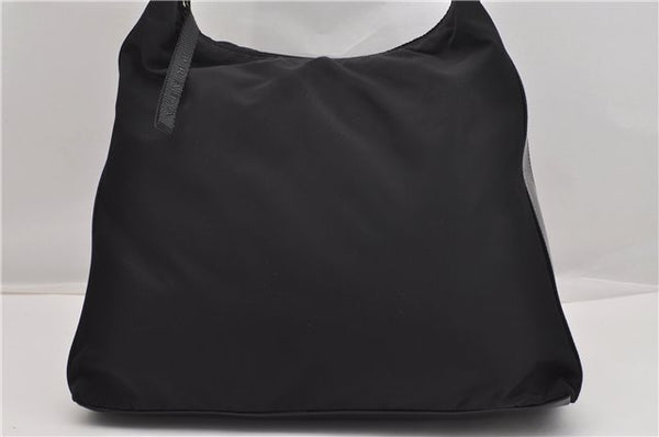 Authentic PRADA Vintage Nylon Tessuto Leather Shoulder Bag Purse Black 7094F