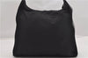 Authentic PRADA Vintage Nylon Tessuto Leather Shoulder Bag Purse Black 7094F