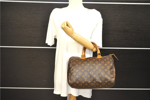 Authentic LOUIS VUITTON Monogram Speedy 30 Hand Bag Purse M41526 LV 7097C