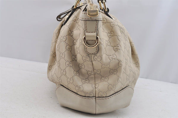 Authentic GUCCI Sukey Guccissima 2Way Hand Bag GG Leather 247902 White 7100I