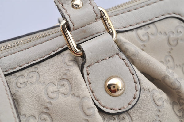 Authentic GUCCI Sukey Guccissima 2Way Hand Bag GG Leather 247902 White 7100I
