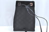Authentic GUCCI Vintage Shoulder Bag Purse GG Nylon Leather Black Junk 7101G