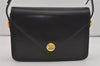Authentic GUCCI Vintage Shoulder Cross Body Bag Purse Leather Black 7101I