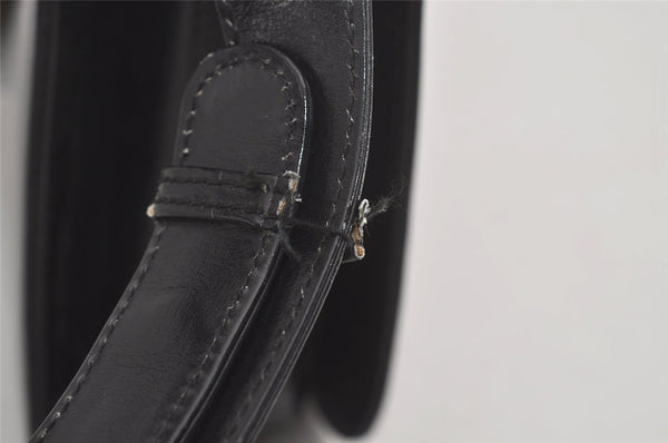 Authentic GUCCI Vintage Shoulder Cross Body Bag Purse Leather Black 7101I