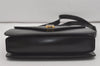 Authentic GUCCI Vintage Shoulder Cross Body Bag Purse Leather Black 7101I