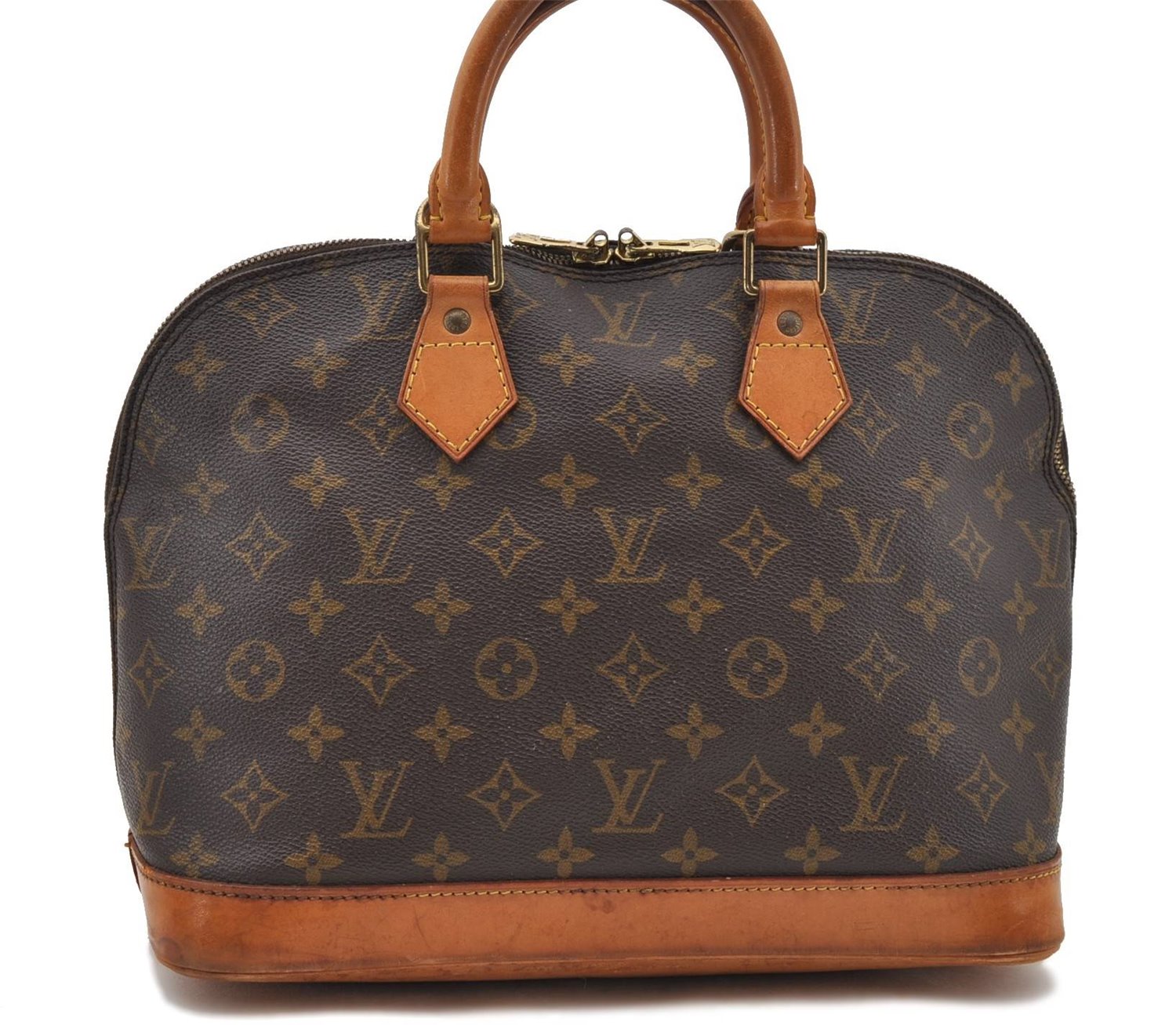 Authentic LOUIS VUITTON Monogram Alma Hand Bag Purse M51130 LV 7102C