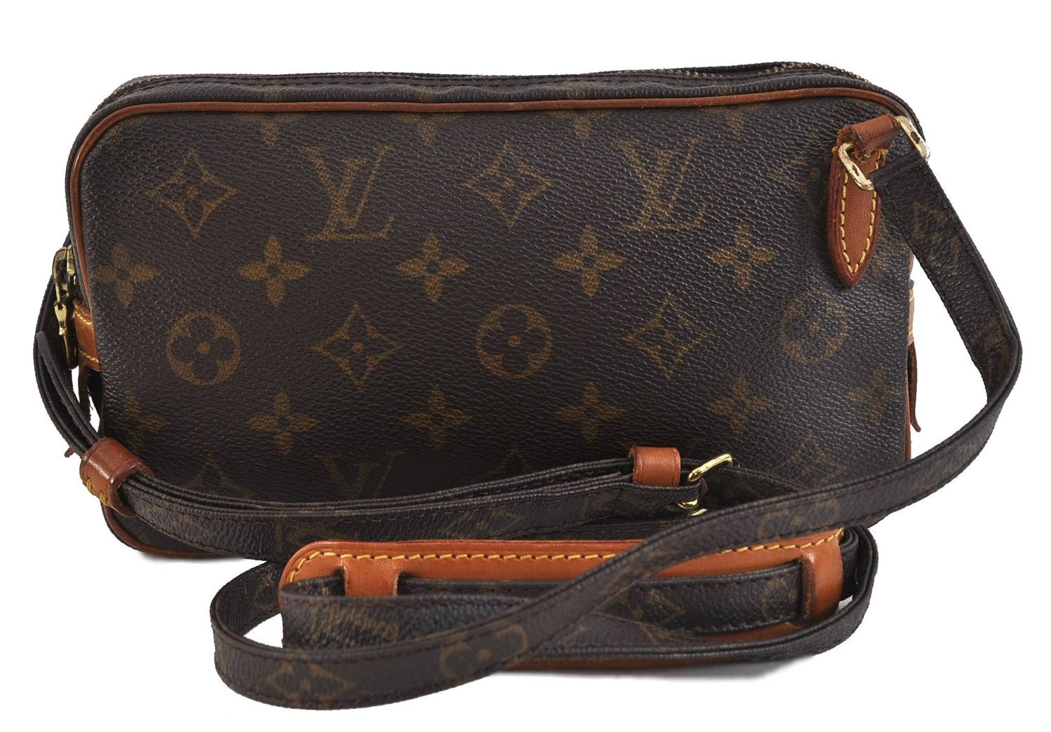 Auth LOUIS VUITTON Monogram Marly Bandouliere Shoulder Cross Bag M51828 LV 7103C