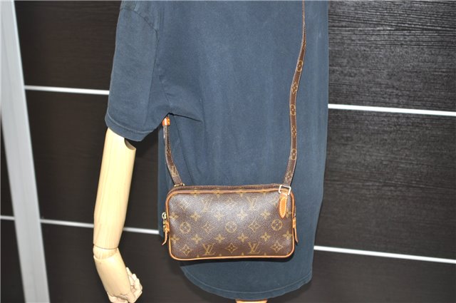 Auth LOUIS VUITTON Monogram Marly Bandouliere Shoulder Cross Bag M51828 LV 7103C