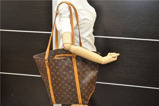 Authentic Louis Vuitton Monogram Sac Shopping PM Tote Bag M51108 LV 7103D