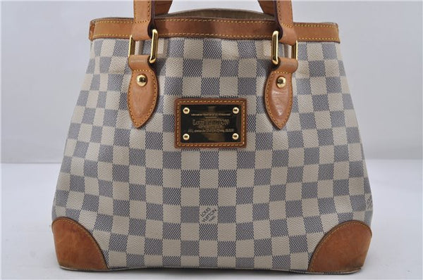 Auth Louis Vuitton Damier Azur Hampstead PM Shoulder Tote Bag N51207 LV 7107D