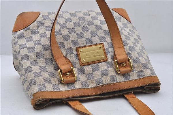 Auth Louis Vuitton Damier Azur Hampstead PM Shoulder Tote Bag N51207 LV 7107D