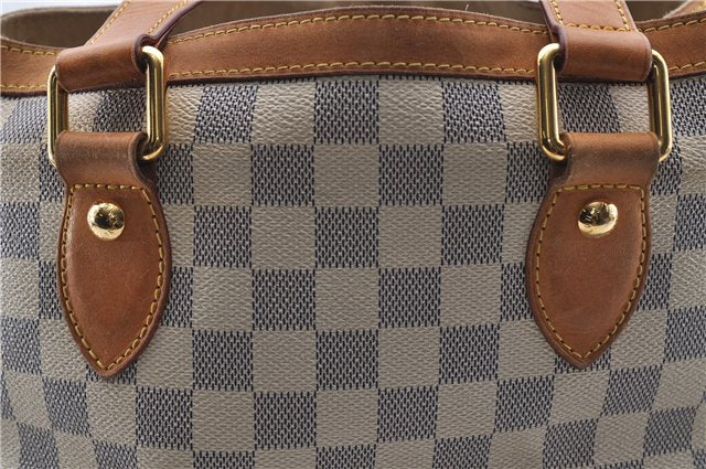 Auth Louis Vuitton Damier Azur Hampstead PM Shoulder Tote Bag N51207 LV 7107D