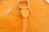 Authentic Louis Vuitton Vernis Alma PM Hand Bag Orange M91695 LV 7108D