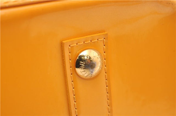 Authentic Louis Vuitton Vernis Alma PM Hand Bag Orange M91695 LV 7108D