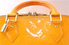 Authentic Louis Vuitton Vernis Alma PM Hand Bag Orange M91695 LV 7108D