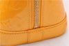 Authentic Louis Vuitton Vernis Alma PM Hand Bag Orange M91695 LV 7108D