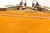 Authentic Louis Vuitton Vernis Alma PM Hand Bag Orange M91695 LV 7108D