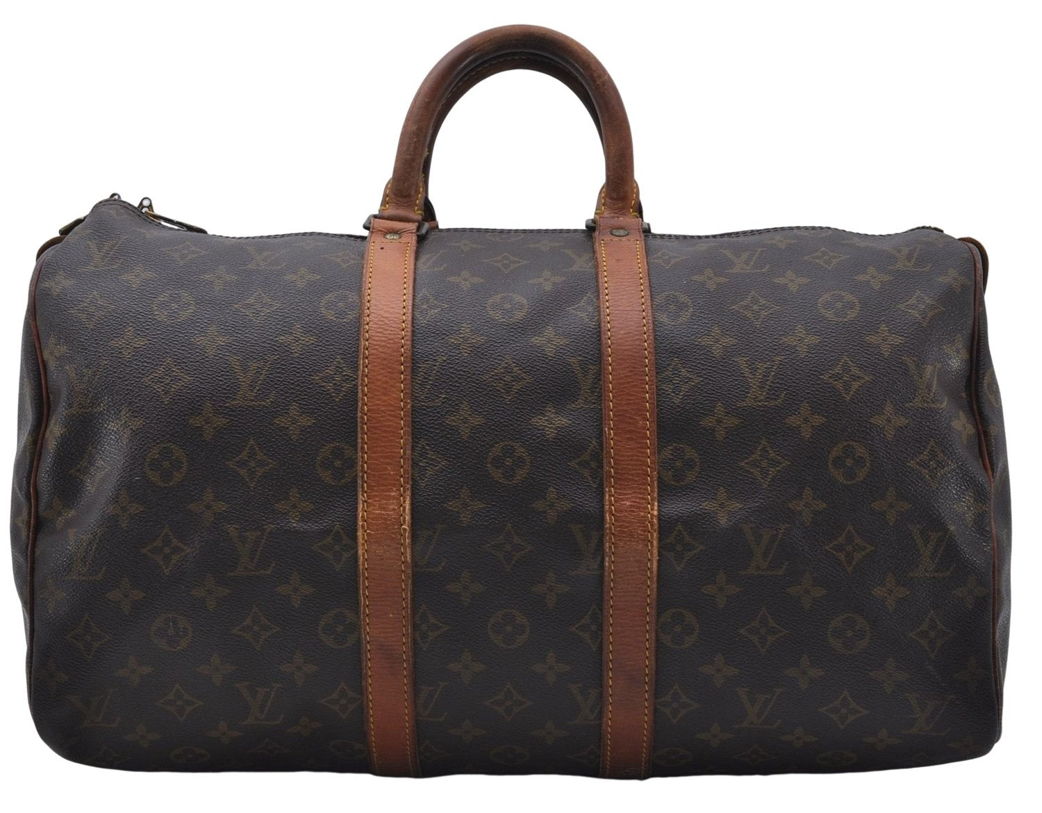 Authentic Louis Vuitton Monogram Keepall 45 Travel Boston Bag M41428 LV 7110D