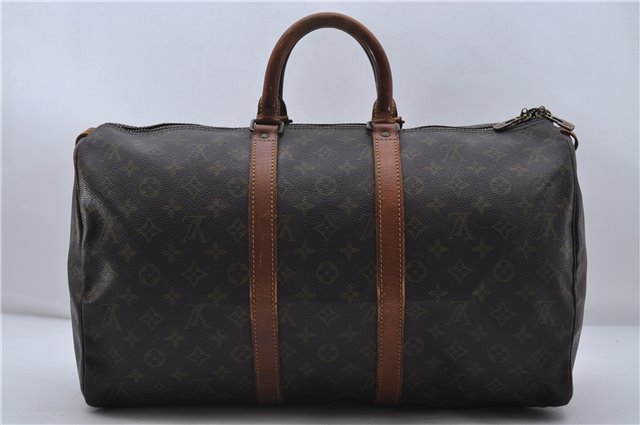 Authentic Louis Vuitton Monogram Keepall 45 Travel Boston Bag M41428 LV 7110D