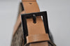 Authentic FENDI Zucchino Shoulder Bag Purse Canvas Leather Brown 7113I