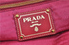 Authentic PRADA Nylon Enamel Shoulder Tote Bag Pink Junk 7114C