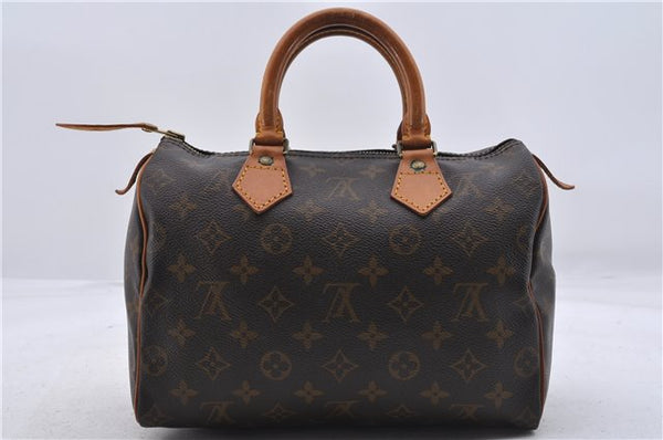 Authentic Louis Vuitton Monogram Speedy 25 Boston Hand Bag M41528 LV 7115D